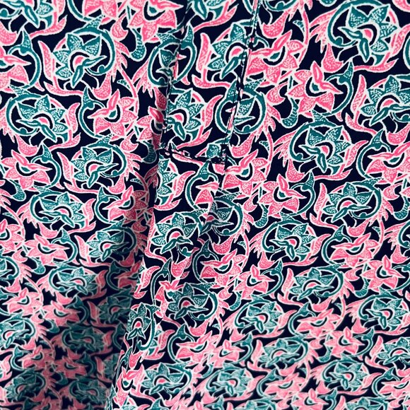 BR drapey blouse shirt, pink/green flowers, Size XS/S - Picture 6 of 8